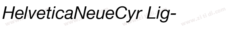 HelveticaNeueCyr Lig字体转换